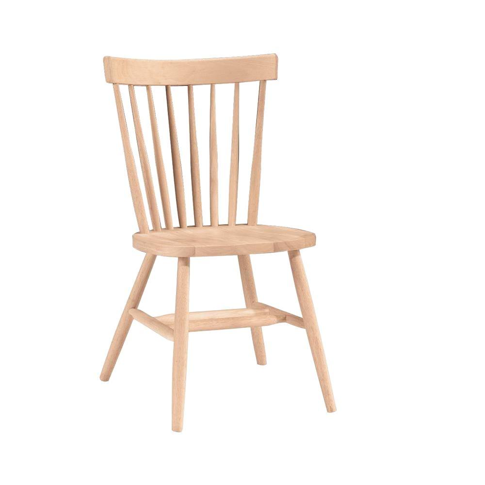 International Concepts Unfinished Wood Copenhagen Dining Chair 1C