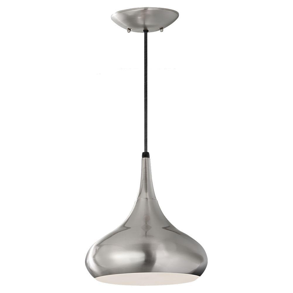Belle 1 Light Brushed Steel Pendant Belle 1 Light Brushed Steel Pendant