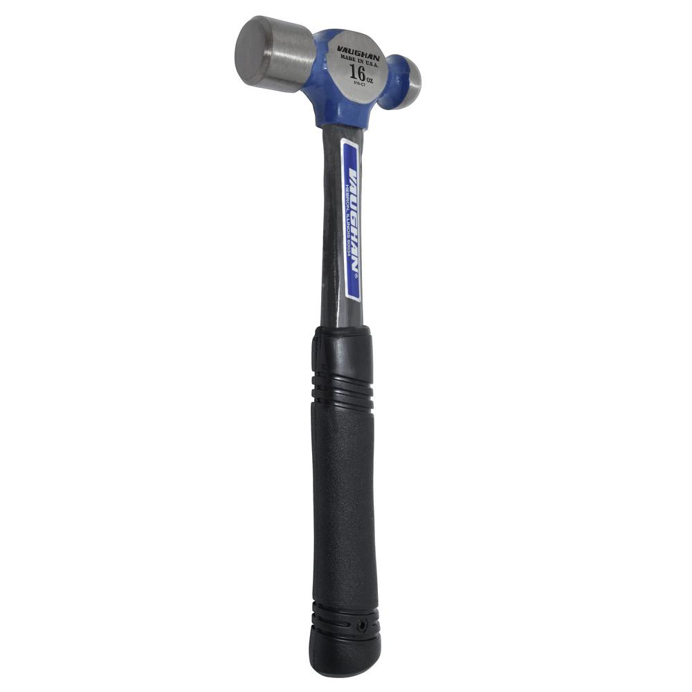 Vaughan 16 oz. Steel Ball Pein Hammer with 13 in. Fiberglass Handle