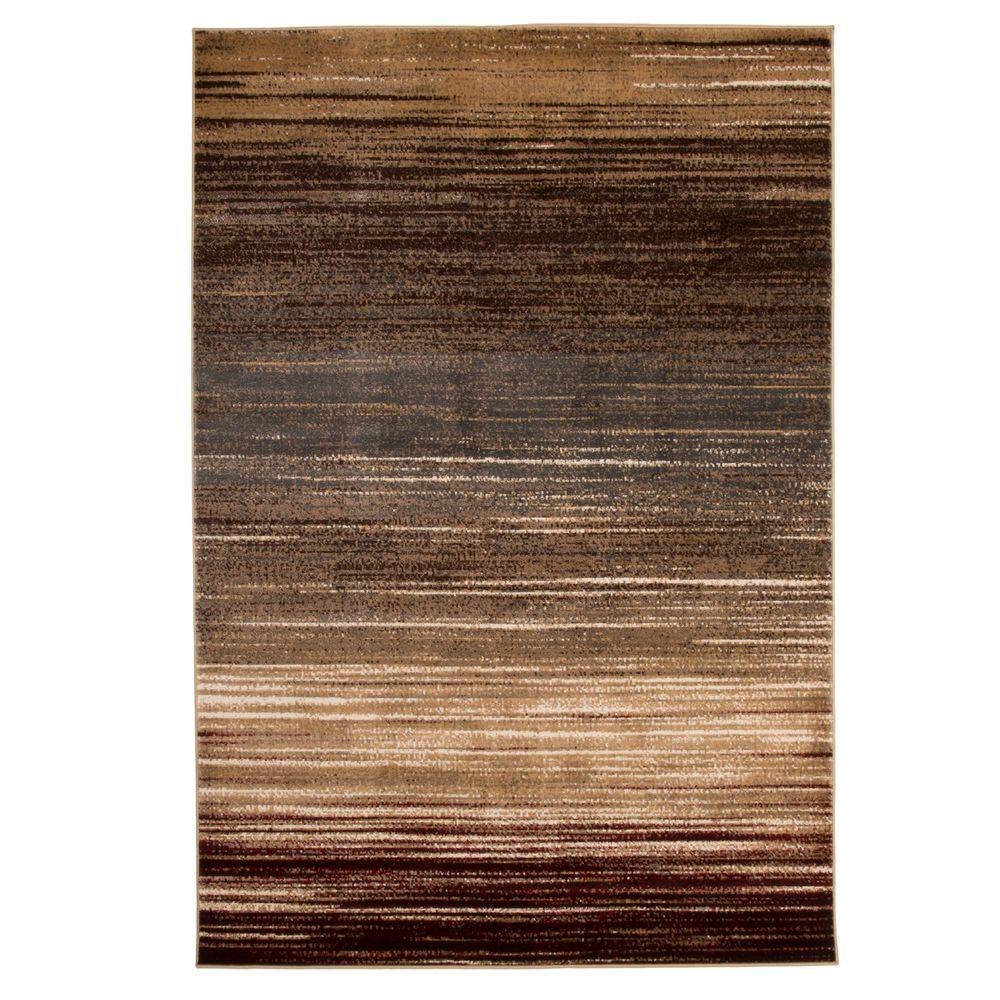 Lavish Home Opus Abstract Stripes Cream 5 Ft X 8 Area Rug
