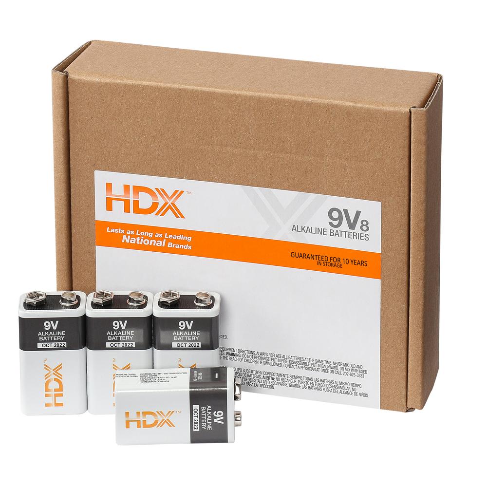 HDX Alkaline 9V Battery (8-Pack) by HDX