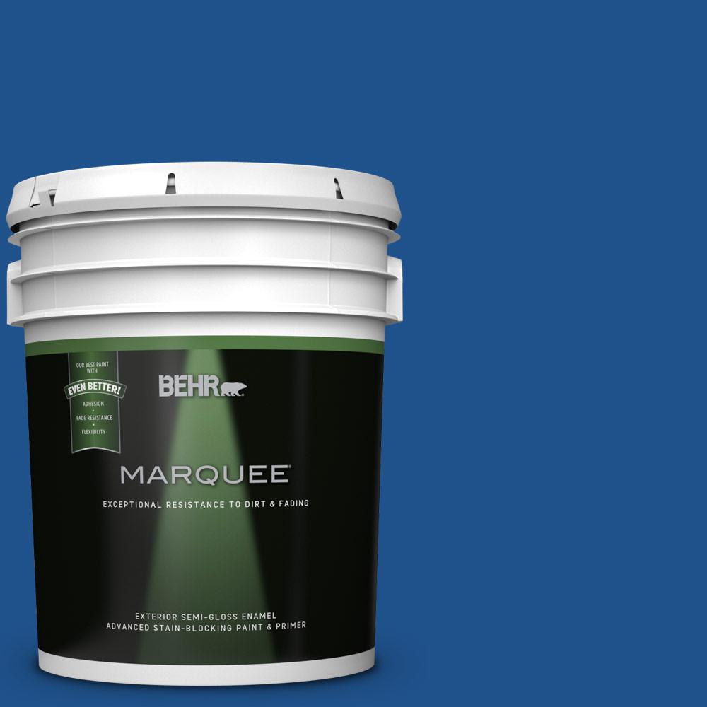 BEHR MARQUEE 5-gal. #P520-7 Flashy Sapphire Semi-Gloss Enamel Exterior