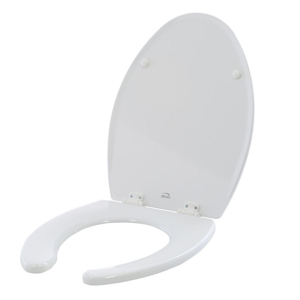 BEMIS Elongated Open Front Toilet Seat in White-1550PRO 