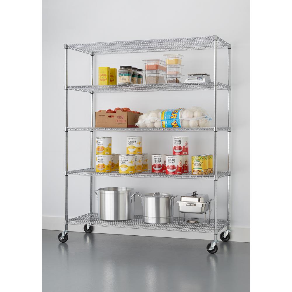 Adjustable Shelves Chrome Plated Steel Shelving Storage