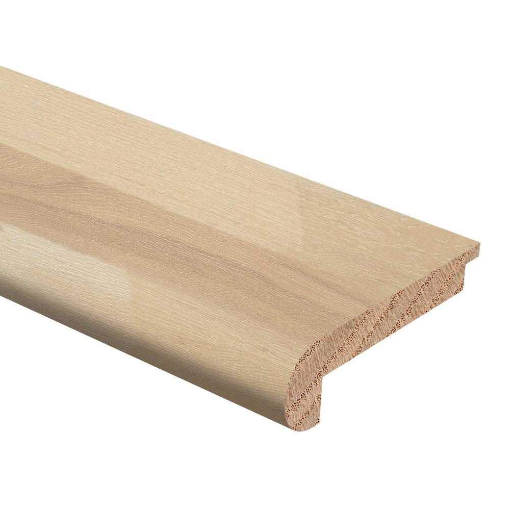 Zamma Wire Brushed Windcrest Oak 3 8 In Thick X 2 3 4 In Wide X 94 In Length Hardwood Stair Nose Molding Flush 014384082989 The Home Depot