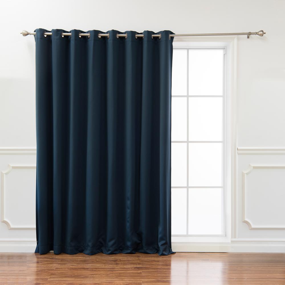 Best Home Fashion Wide Basic 100 in. W x 96 in. L Blackout Curtain in NavyGROM_WIDE100X96NAVY