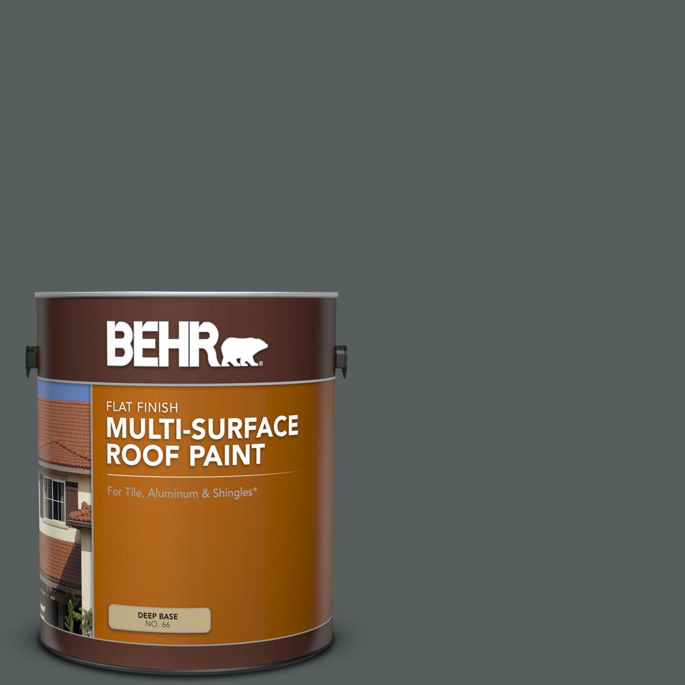 BEHR 1 gal. N5006 Graphic Charcoal Flat MultiSurface