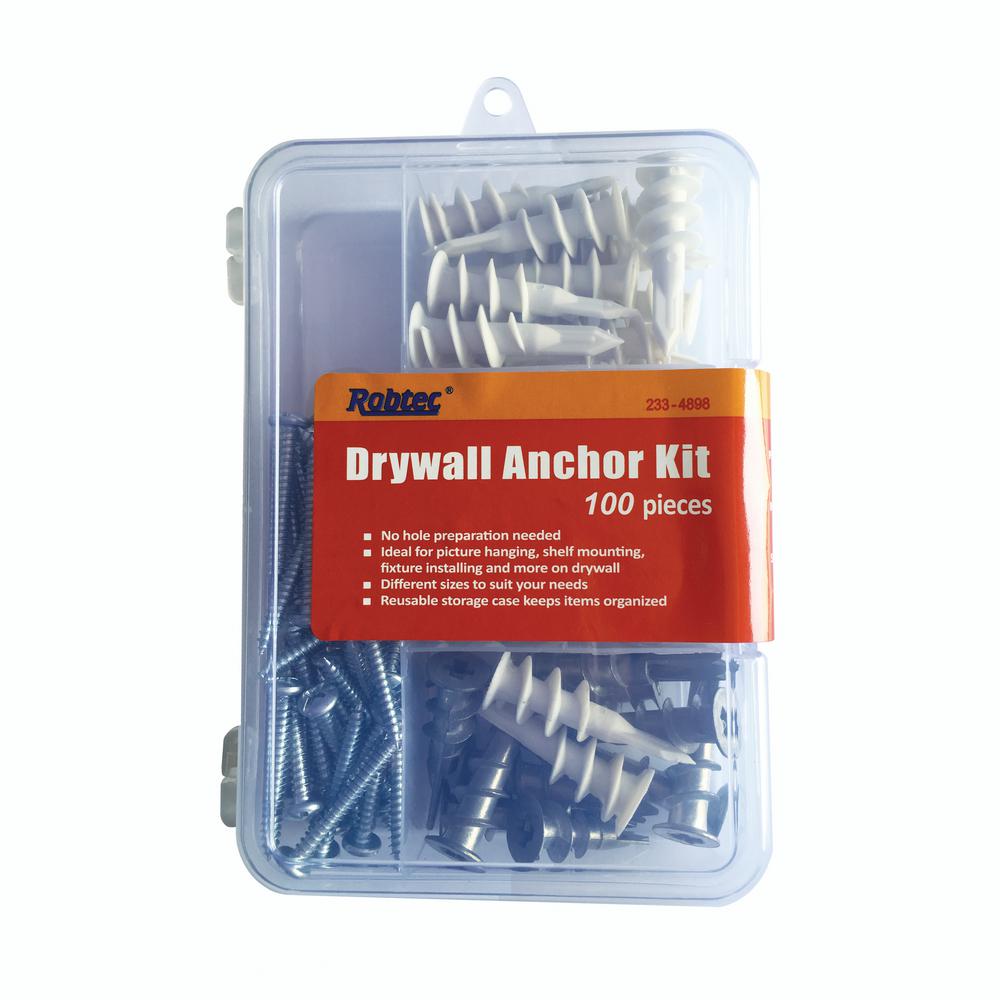 Robtec 3/8 in. x 11/41 in. to 5/8 in. Drywall Anchor Assortment Pack