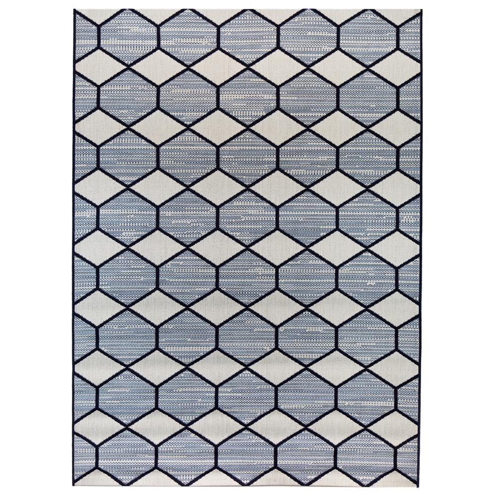 Denim Block Light Blue 7 Ft 10 In X 9 Indoor Outdoor Area Rug