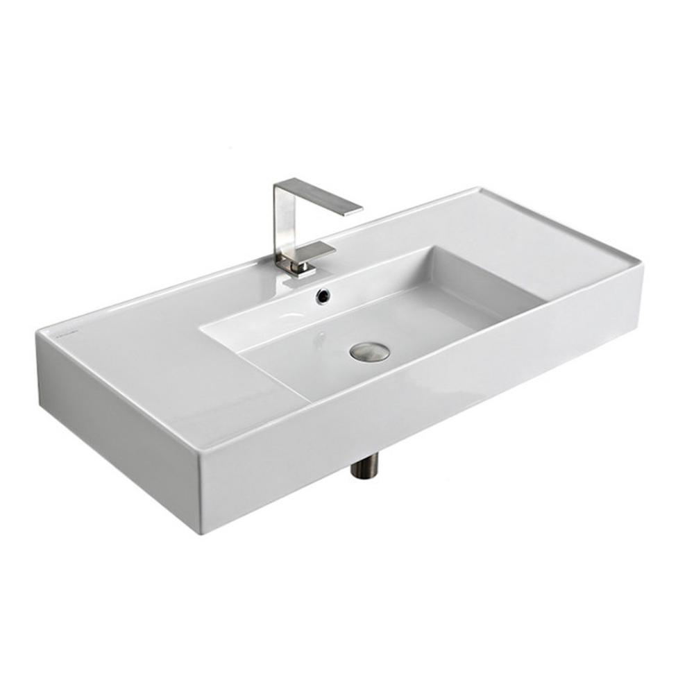 Nameeks Teorema 2 Wall Mounted Bathroom Sink In White