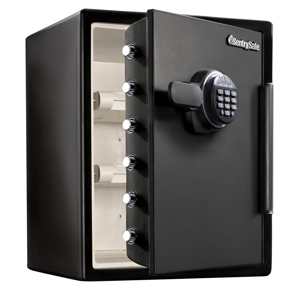 SentrySafe Safes 2.0 cu. ft. Steel Fire and Water Resistant Safe with Electronic Lock, Black SFW205EVB