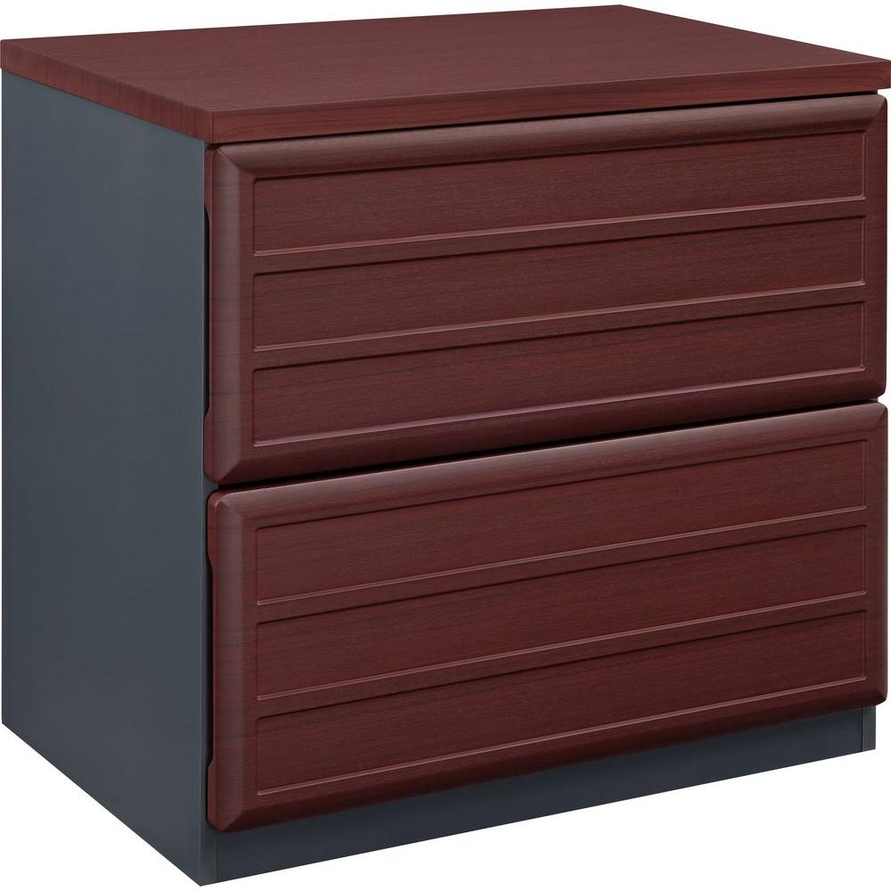 Ameriwood Home Mansfield 2 Drawer Cherry And Gray File Cabinet