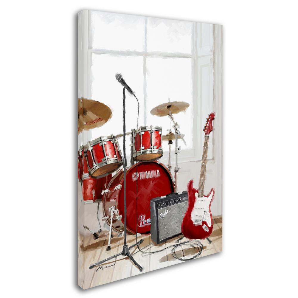 Trademark Fine Art 32 In X 22 In Drums And Guitar By The Macneil Studio Printed Canvas Wall Art Ali8987 C2232gg The Home Depot