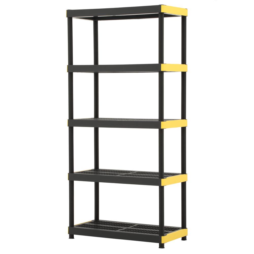 Plastic Freestanding Shelving Units Shelving The Home Depot