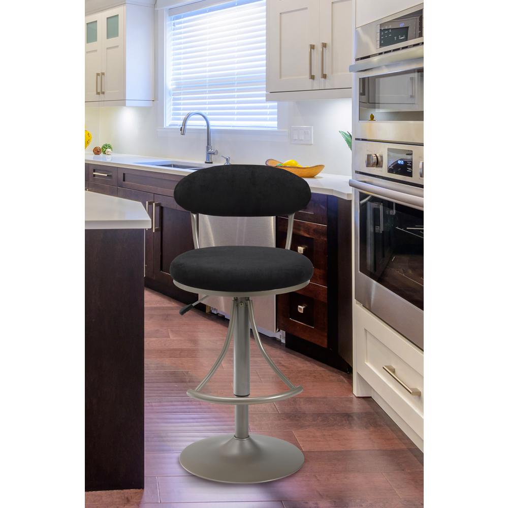Hilale Furniture Venus 24 30 In Swivel Bar Stool Black 4210 Hilale Furniture Venus 24 30 In Swivel Bar Stool Black 4210 824h The Home Depot
