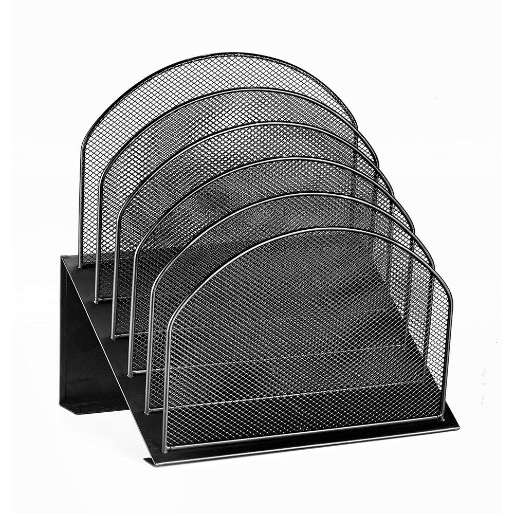 Adiroffice Mesh 5 Slot Black Desktop Organizer 634 01 Blk
