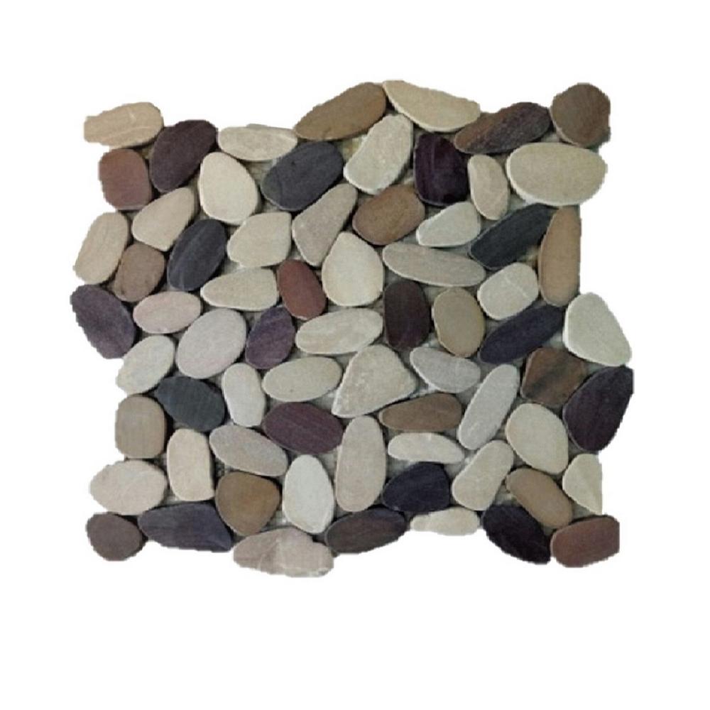 Rain Forest 12 In X Tan Brown And Cherry Honed Sliced Pebble Floor Wall Tile 5 0 Sq Ft Case Rain Forest 12 In X Tan Brown And Cherry Honed Sliced Pebble Floor Wall Tile 5 0 Sq Ft Case