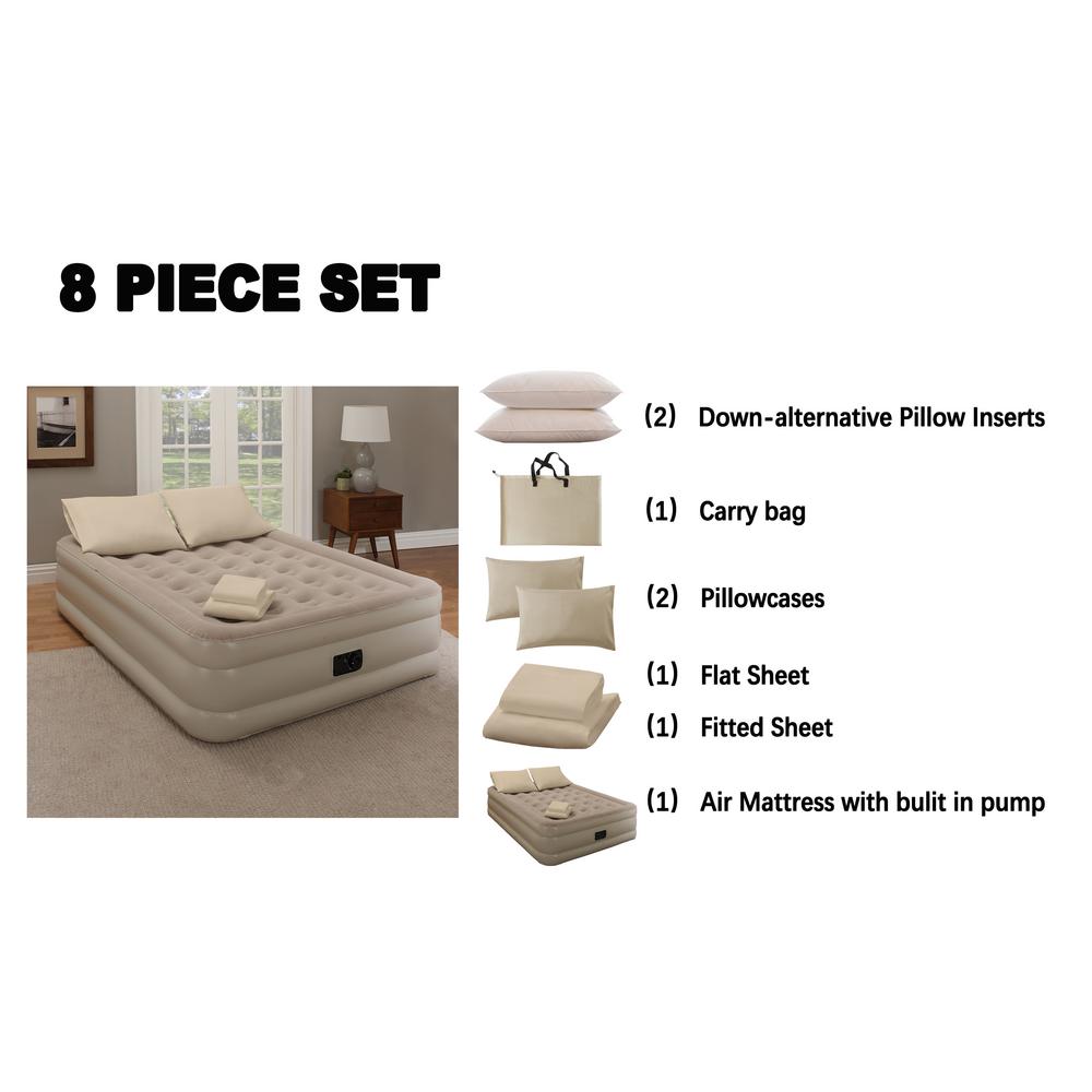 Concierge Collection 8pc Guestroom Survival Kit Air Mattress 18 Queen Grey Beds Mattresses Seedsbazar Inflatable Airbeds Concierge Collection 8pc Guestroom, Concierge Collection Inflatable Ez Bed Queen