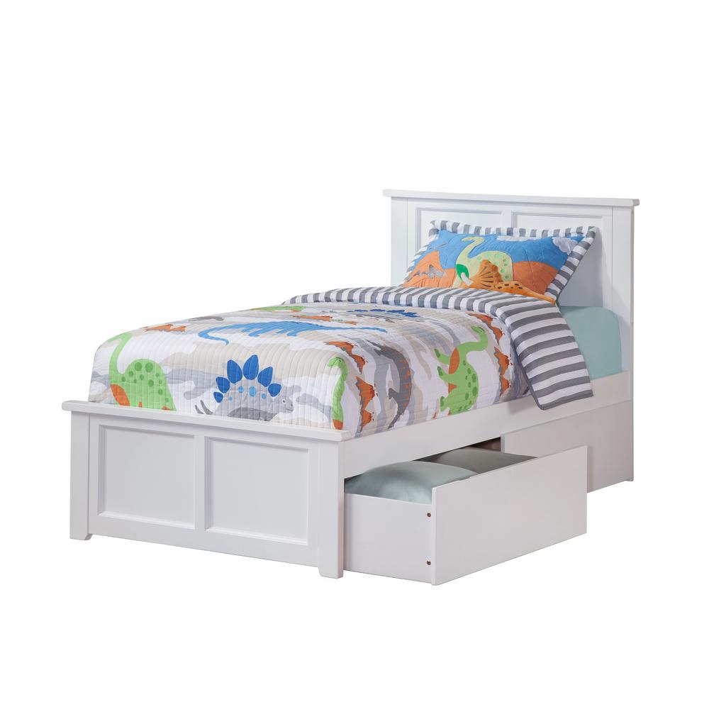 Atlantic Furniture Madison White Twin Xl Platform Bed With Atlantic Furniture Madison White Twin Xl Platform Bed With