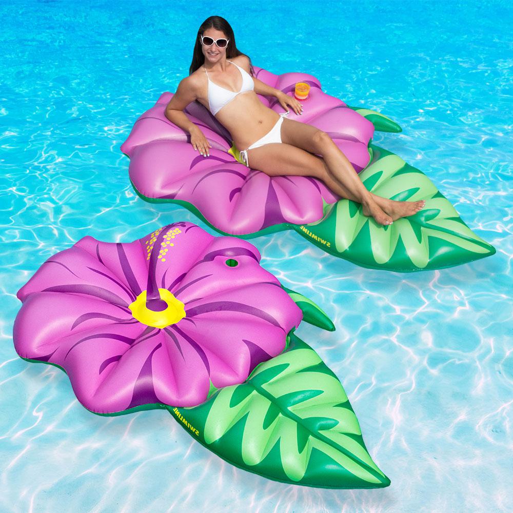 UPC 034261957568 product image for Swimline Hibiscus Flower Pool Float (2-Pack), Multi | upcitemdb.com