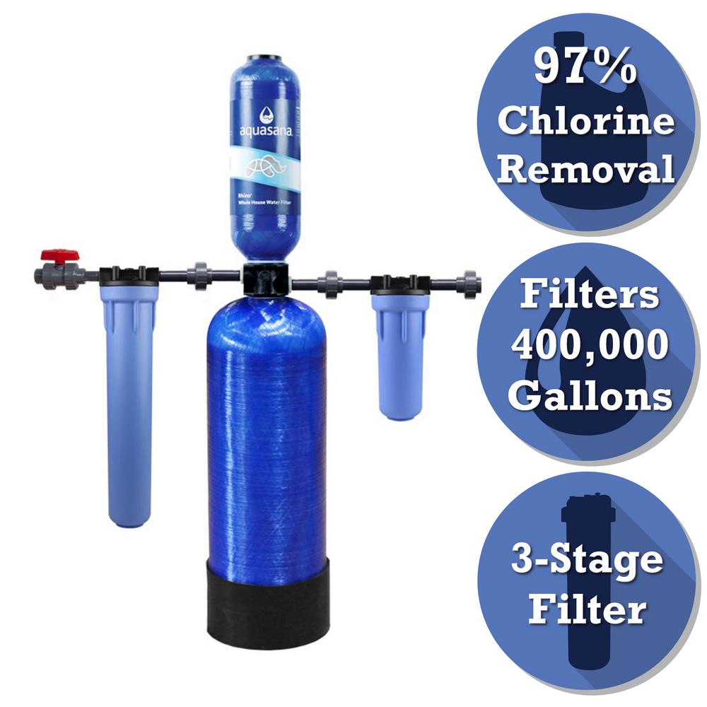 Aquasana Rhino Series 4Stage 400,000 Gal. Whole House Chloramine Water