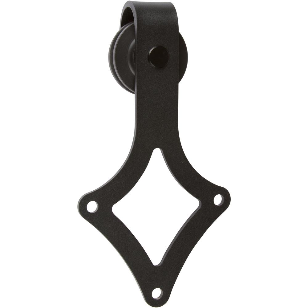 Delaney 6000 Series 6 ft. Black Diamond Style Rollers Barn Door Hardware KitBD6064 The Home Depot