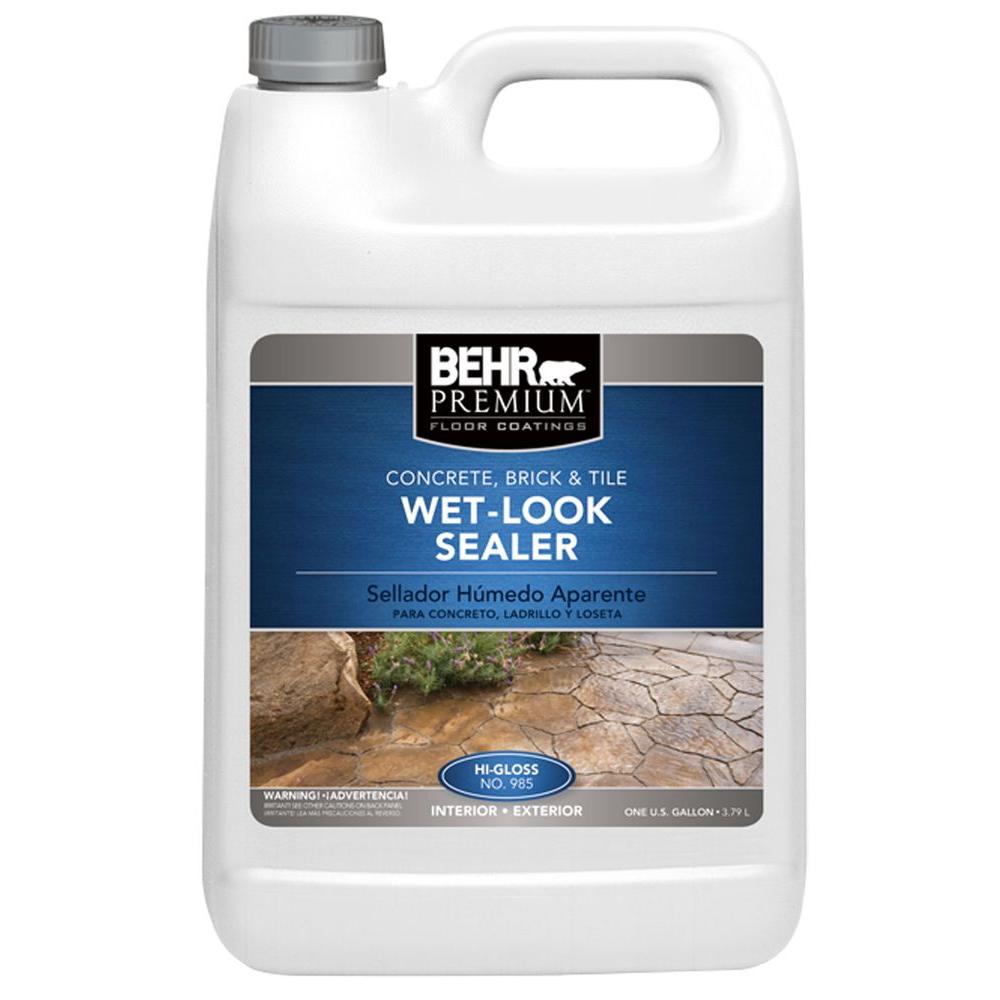 Behr Premium 1 Gal Wet Look Sealer 98501 The Home Depot
