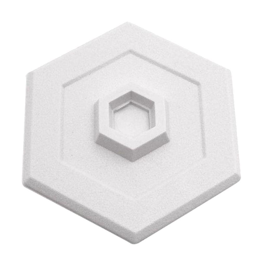 PrimeLine 5 in. Hexagon SelfAdhesive White Vinyl Wall ProtectorU