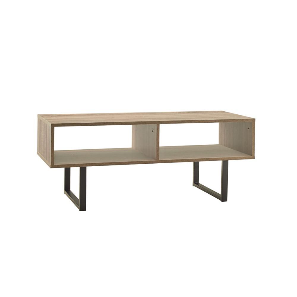 Closetmaid Mixed Material Storage Furniture 39 5 In W X 15 8 In D Gray Coffee Table With Decorative Shelf 1315 The Home Depot