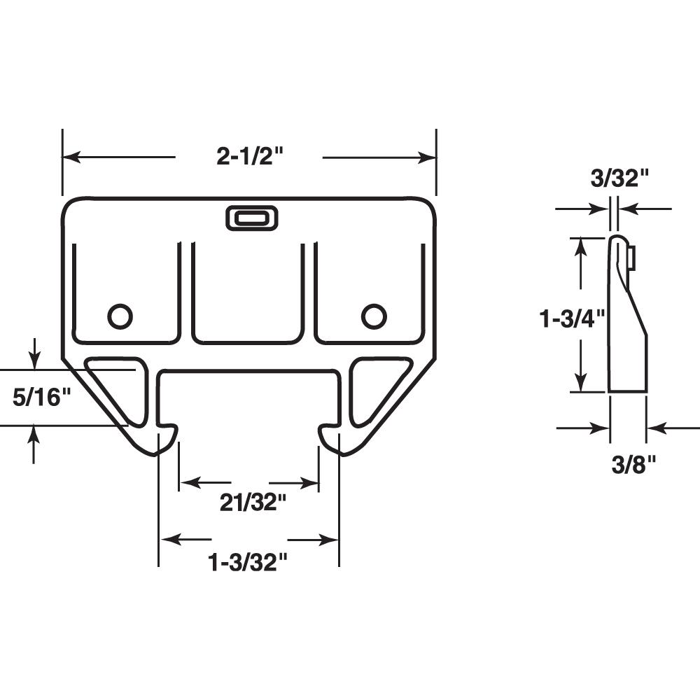 Prime Line Drawer Track Guide Kit 2 Pack R 7152 The Home Depot