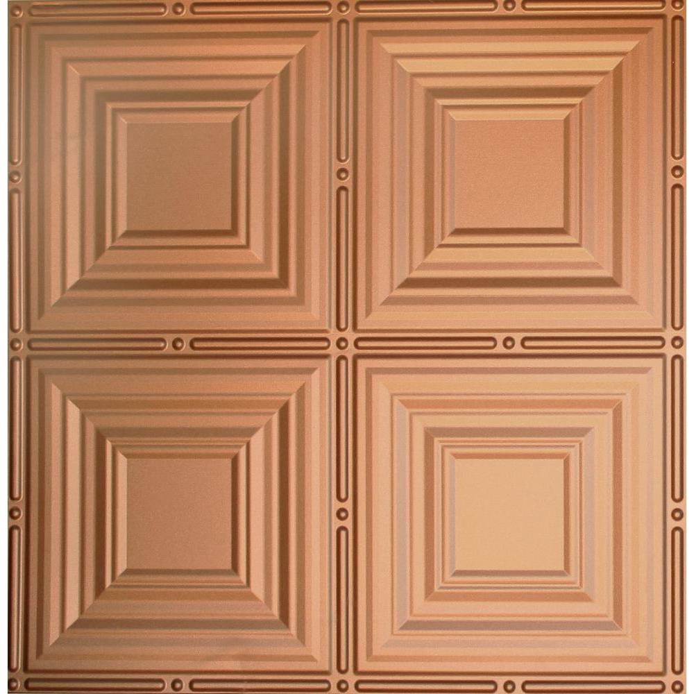 Tin Style Plastic Copper Ceiling Tiles Ceilings The Home Depot Copper Tin Ceiling Tile For Refacing In T