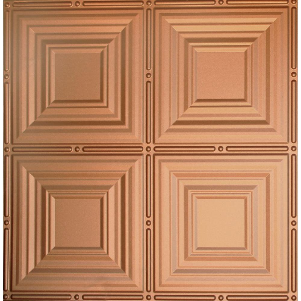 Plastic Copper Drop Ceiling Tiles Ceiling Tiles The Home Depot