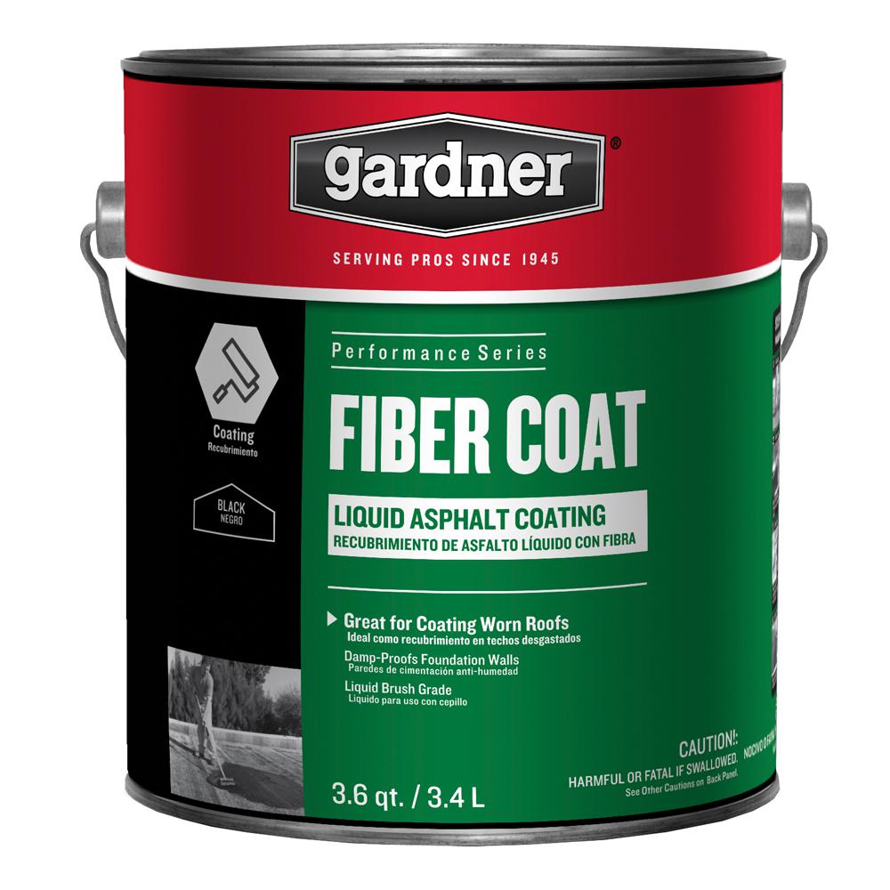 Gardner 115.2 oz. 3.6 Qt. Fiber Coat Liquid Asphalt Roof ...