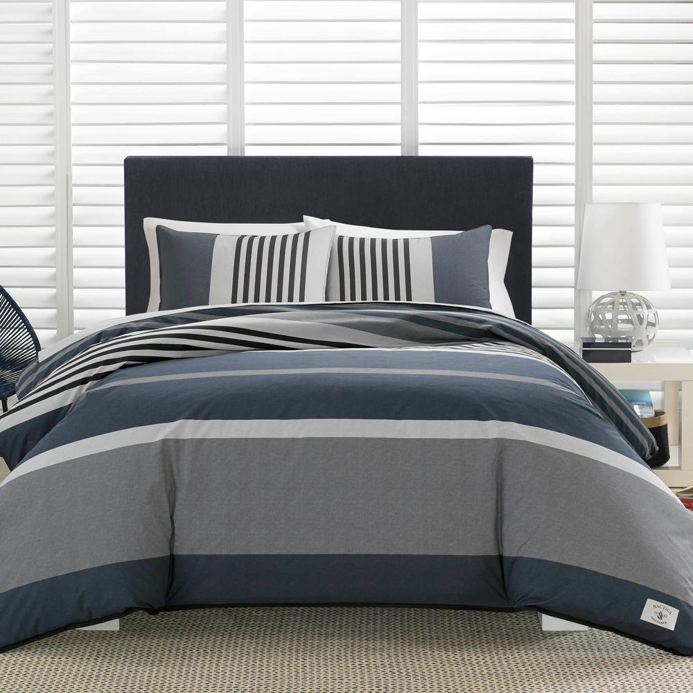 Nautica Rendon 2 Piece Charcoal Striped Cotton Twin Comforter Set Ushsa51052091 The Home Depot - Nautical Bedding Sets Full Size Nautica Rendon 2 Piece Charcoal Striped Cotton Twin Comforter Set Ushsa51052091 The Home Depot - Nautical Bedding Sets Full Size