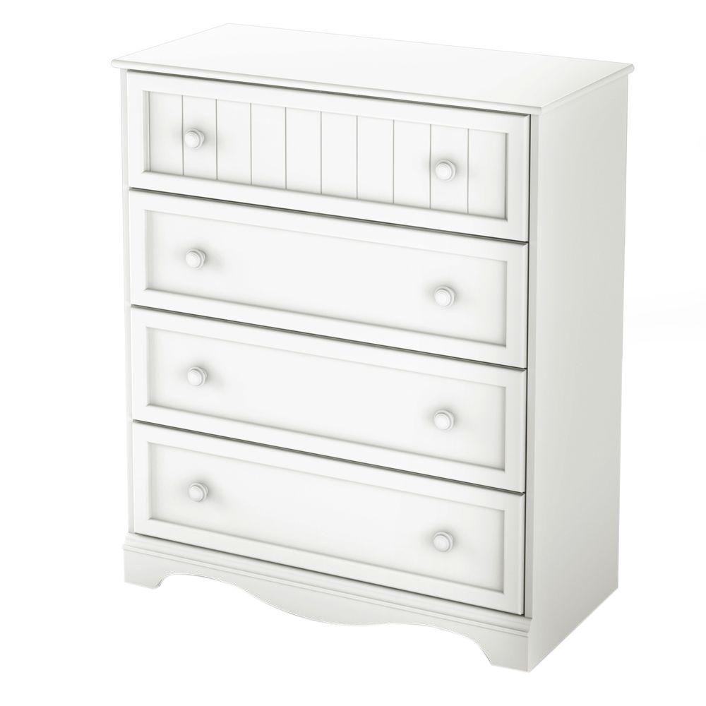 South Shore Savannah 4 Drawer Pure White Chest 3580034 The Home