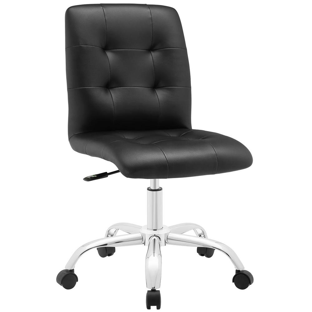 Modway Prim Armless Mid Back Office Chair In Black Eei 1533 Blk