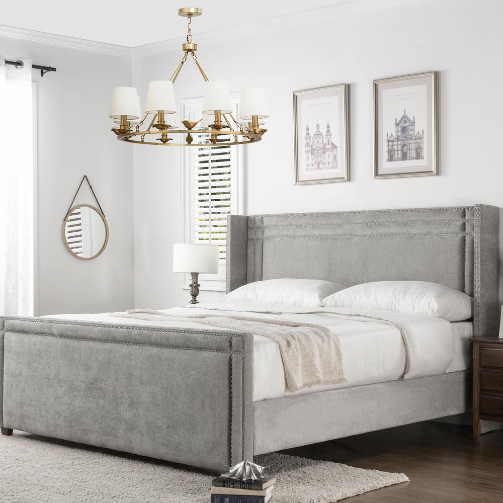 grey upholstery bedroom set