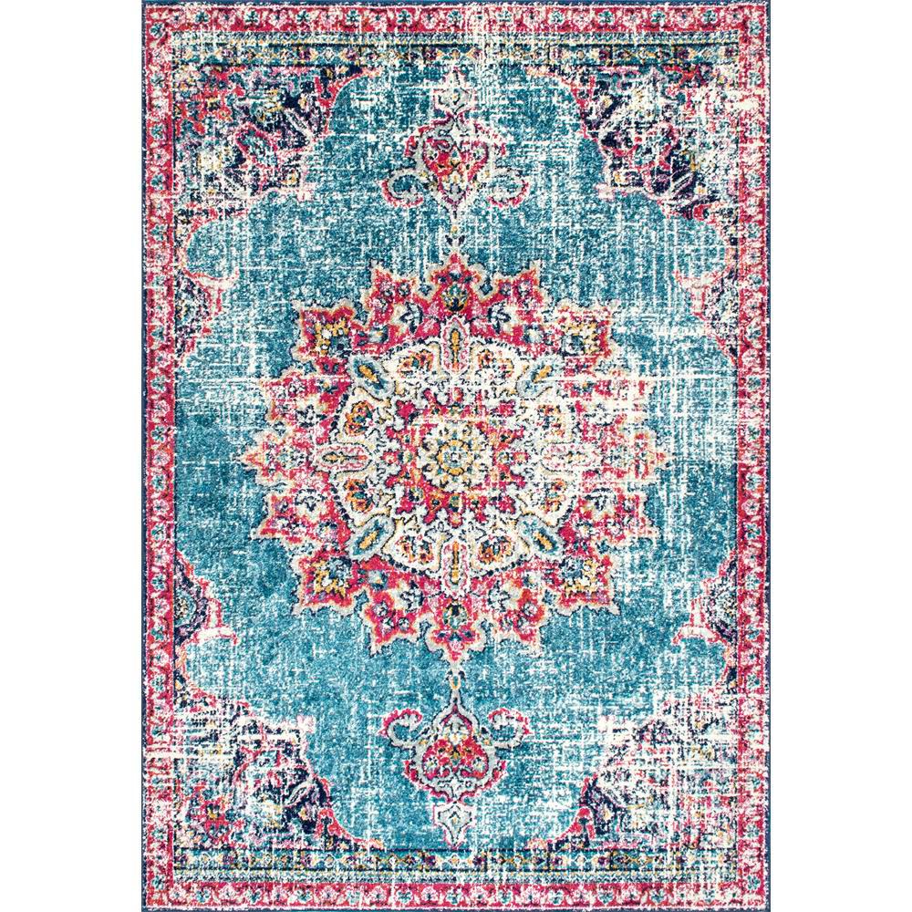 nuLOOM Sunny Wildflower Medallion Multi 8 ft. x 10 ft. Area RugRZBD36D