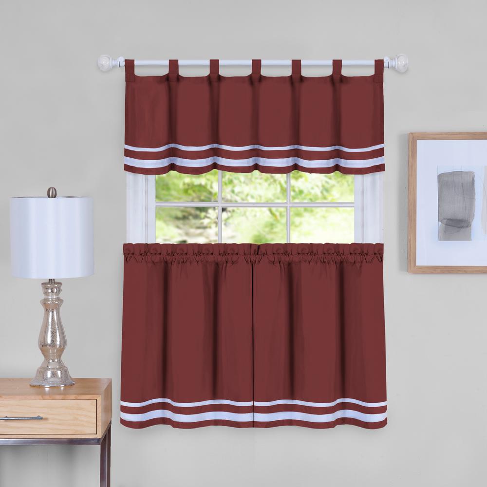 Achim Dakota 58 In W X 36 In L Polyester Tier And Valance
