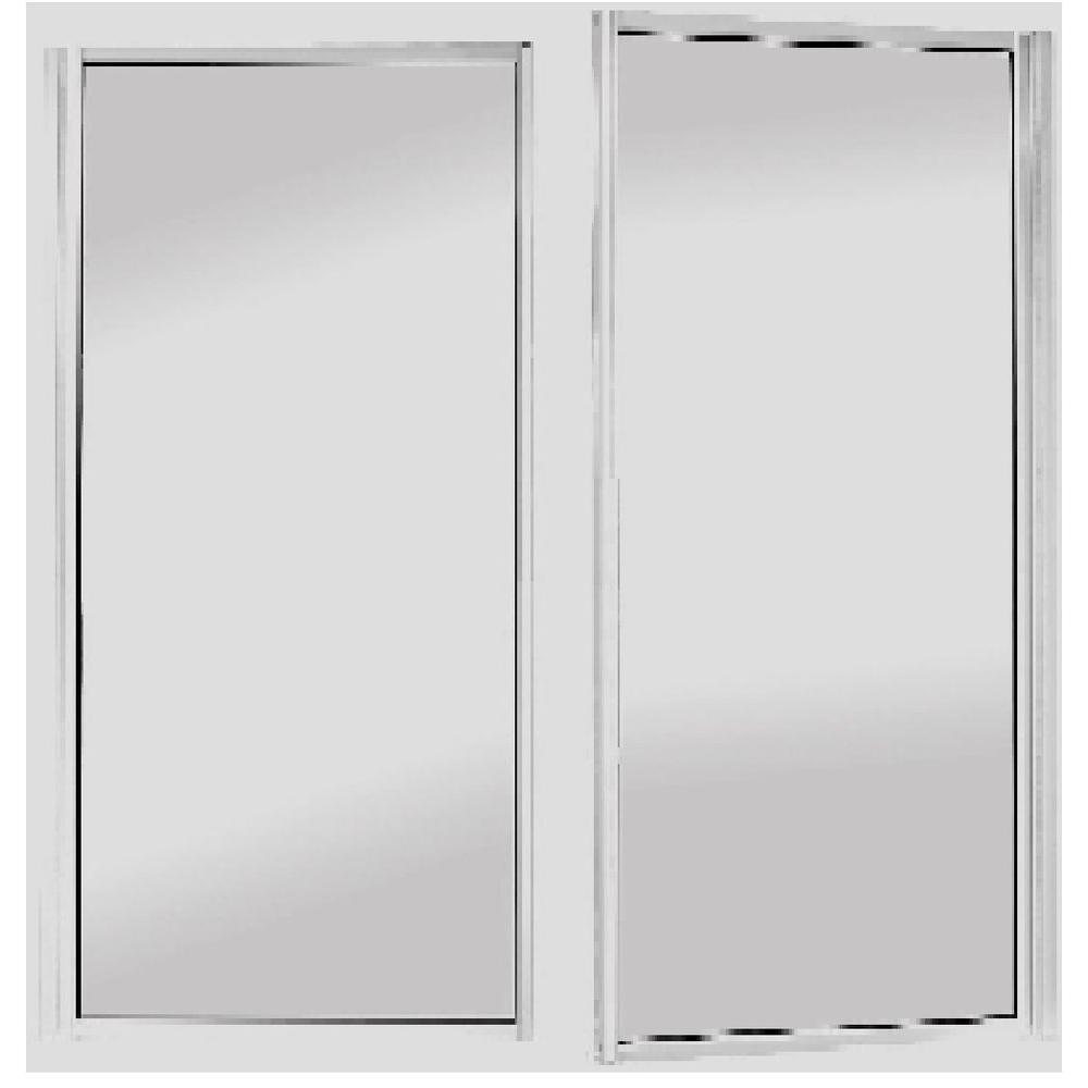 Air Master Windows and Doors 36 in. x 96 in. Mirror Aluminum Closet