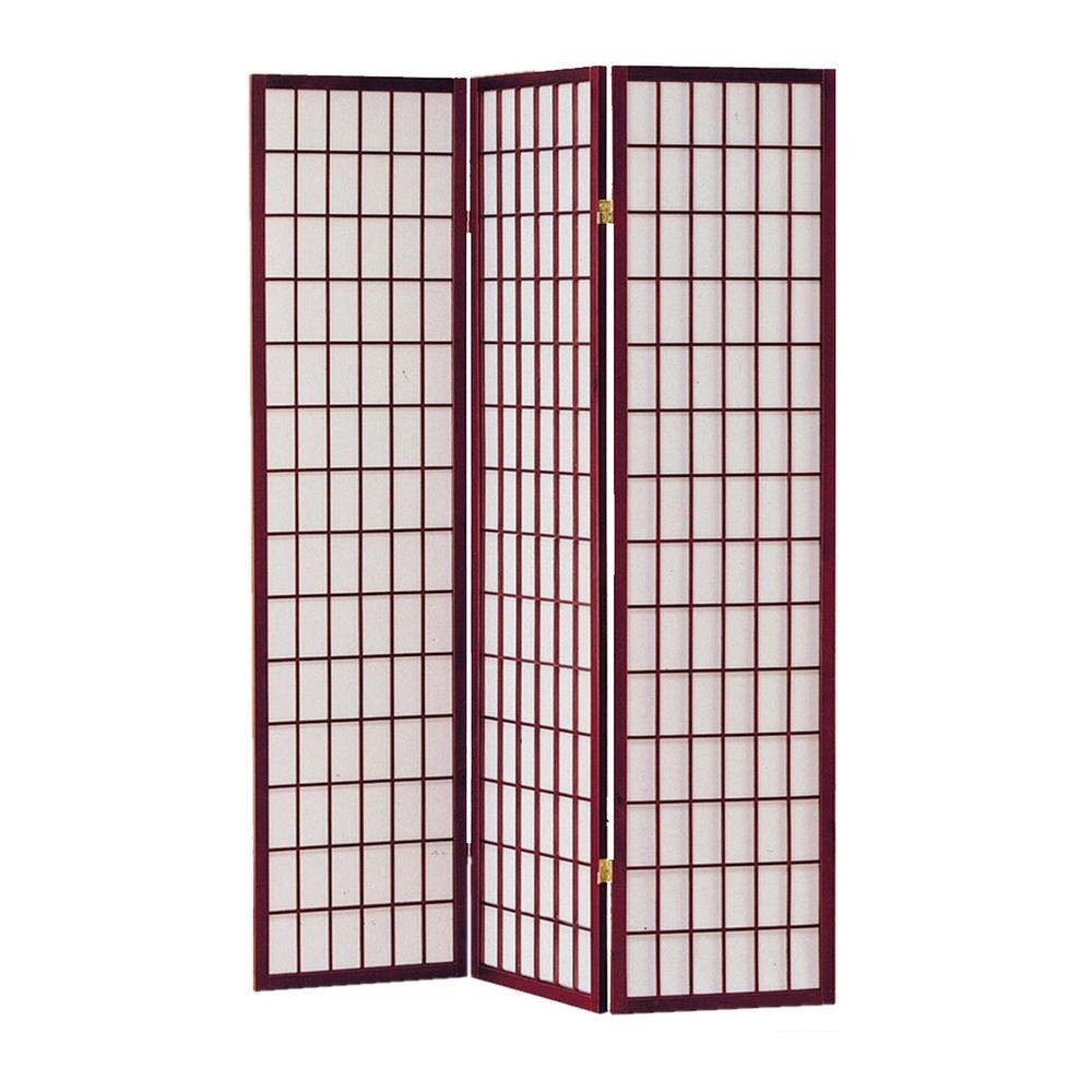Screen Gems Shoji 6 Ft Cherry 3 Panel Room Divider Sg 566 Screen Gems Shoji 6 Ft Cherry 3 Panel Room Divider