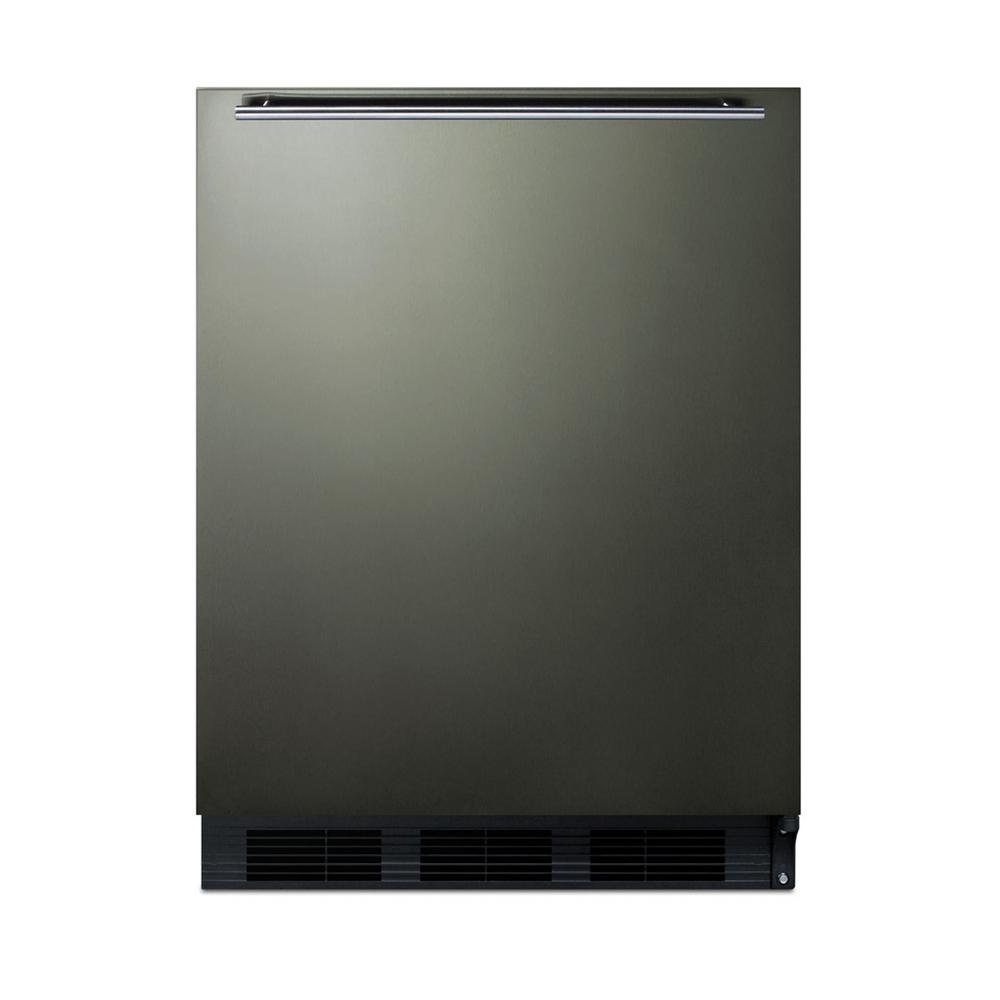 Summit Appliance 5.1 cu. ft. Mini Refrigerator in Black Stainless Steel