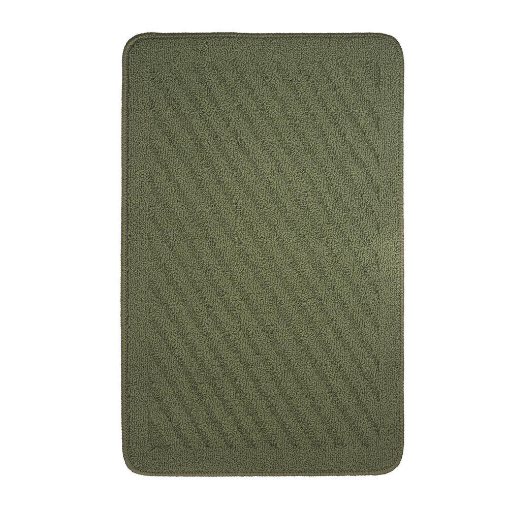 Creative Home Ideas Griddle Textured Loop Sage Green 18 In X 28 In   Sage Green Creative Home Ideas Kitchen Rugs Mats Ymk005112 64 1000 