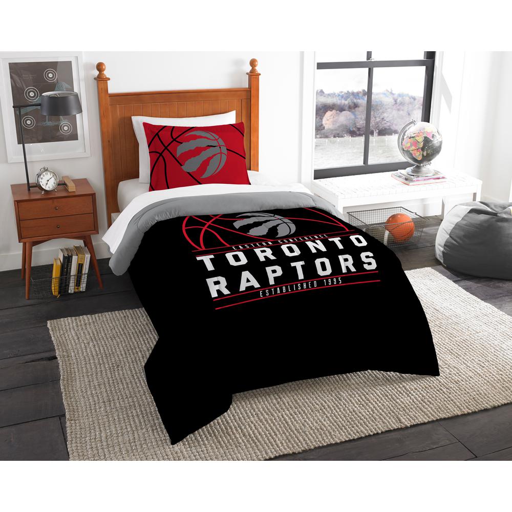 Raptors 2 Piece Multicolored Twin Comforter Set 1nba862010026ret