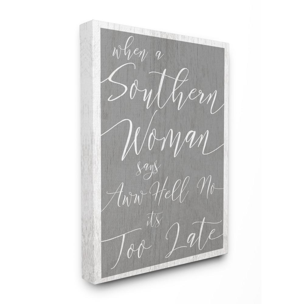 The Stupell Home Decor Collection 16 In X 20 Southern Woman Says Gray Cursive Typography By Daphne Poli Canvas Wall Art Sca 166 Cn 16x20 Depot - Southern Wall Art The Stupell Home Decor Collection 16 In X 20 Southern Woman Says Gray Cursive Typography By Daphne Poli Canvas Wall Art Sca 166 Cn 16x20 Depot - Southern Wall Art