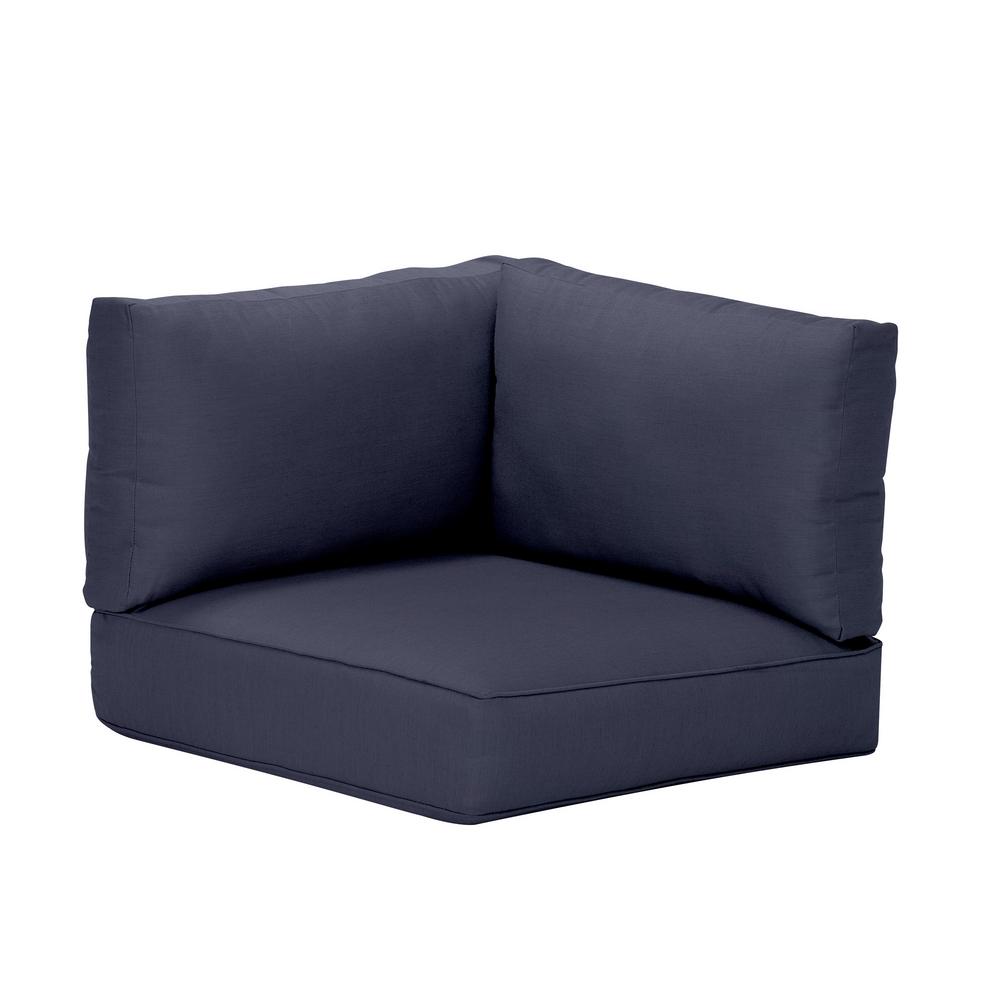 Attached Ties Outdoor Sectional Cushions The Commercial Grade Left Arm Right Or Corner Outdoor Sectional Chair Cushion In Sunbrella