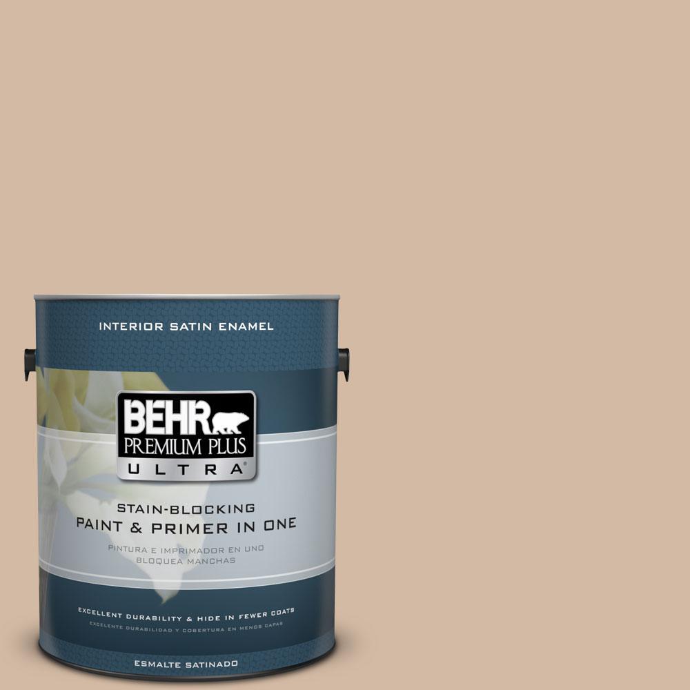BEHR Premium Plus Ultra 1 gal. 290E3 Classic Taupe Satin Enamel