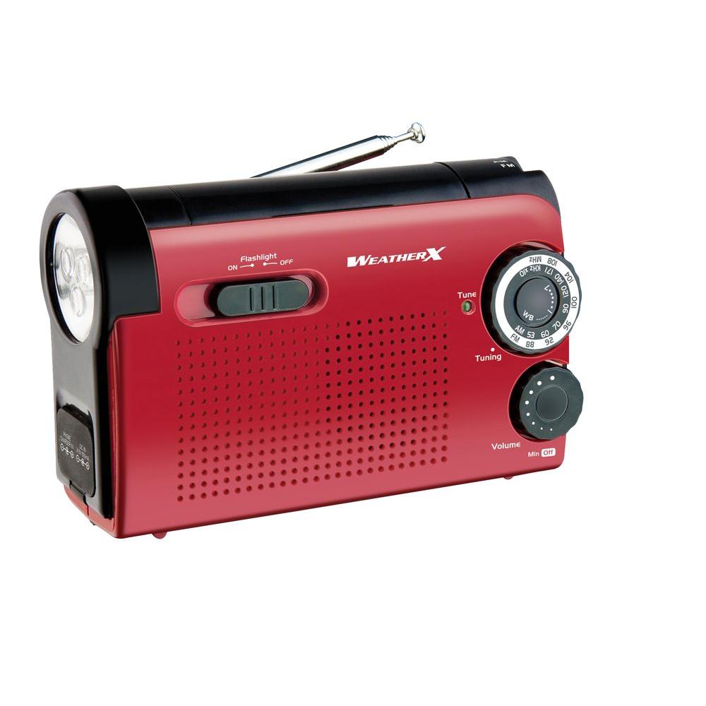 WeatherX Weatherband AM/FM Radio with FlashlightWR182R The Home Depot