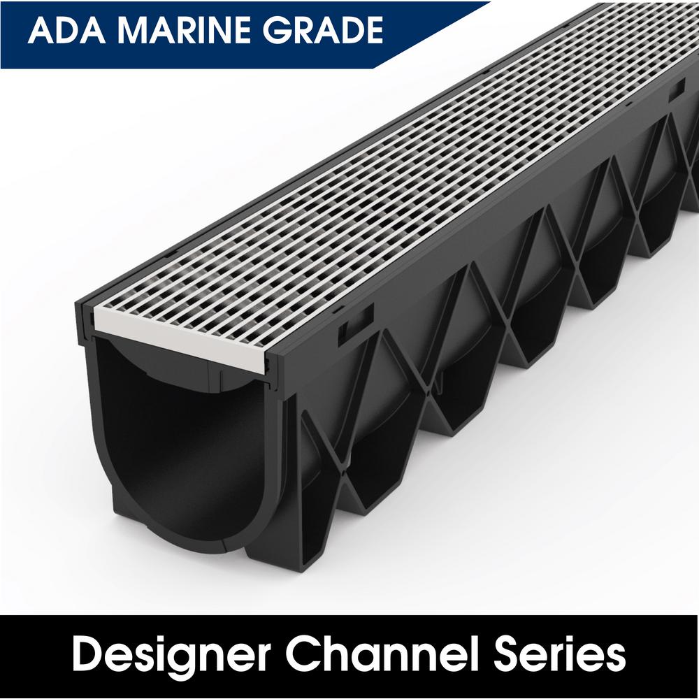 Buy 40 In. L X 4.25 In. W Storm Drain Channel Complete With ...