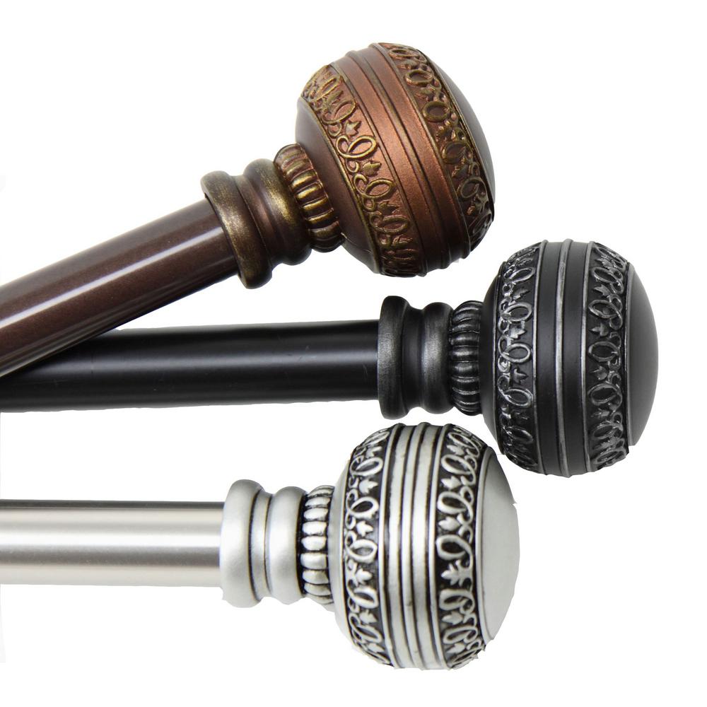 Rod Desyne 120 In 170 In Telescoping Single Curtain Rod In